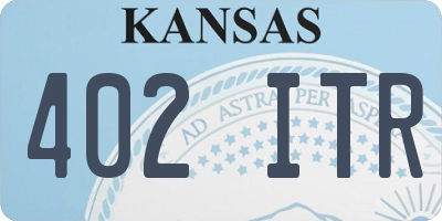 KS license plate 402ITR