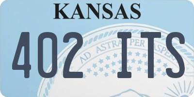 KS license plate 402ITS