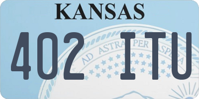 KS license plate 402ITU