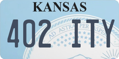 KS license plate 402ITY