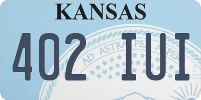 KS license plate 402IUI