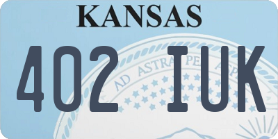 KS license plate 402IUK