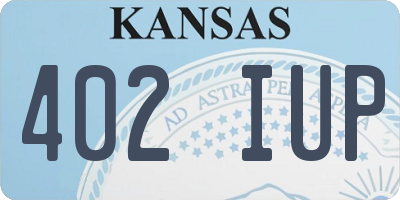 KS license plate 402IUP