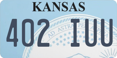 KS license plate 402IUU