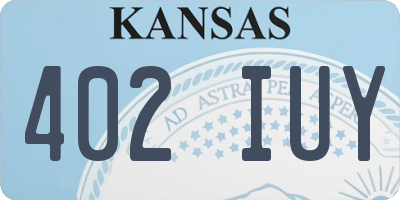 KS license plate 402IUY