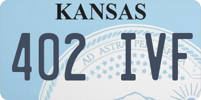 KS license plate 402IVF
