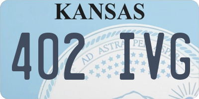 KS license plate 402IVG