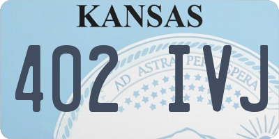 KS license plate 402IVJ