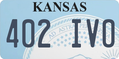 KS license plate 402IVO