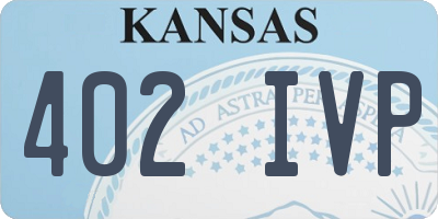 KS license plate 402IVP