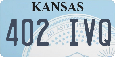 KS license plate 402IVQ