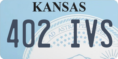 KS license plate 402IVS
