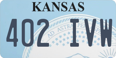 KS license plate 402IVW