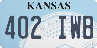 KS license plate 402IWB
