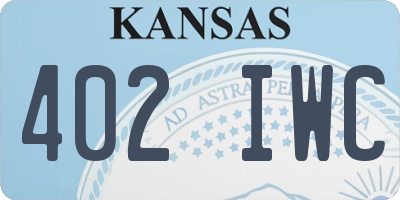 KS license plate 402IWC