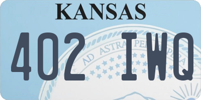 KS license plate 402IWQ