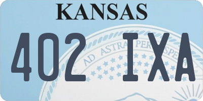 KS license plate 402IXA