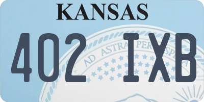 KS license plate 402IXB