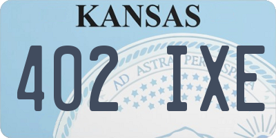 KS license plate 402IXE