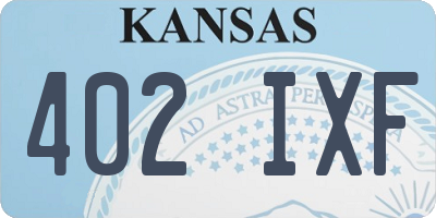 KS license plate 402IXF