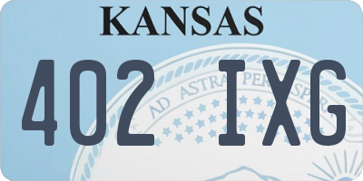 KS license plate 402IXG
