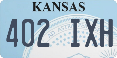 KS license plate 402IXH