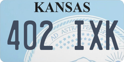 KS license plate 402IXK