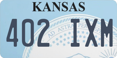 KS license plate 402IXM