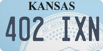 KS license plate 402IXN