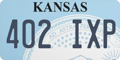 KS license plate 402IXP