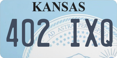 KS license plate 402IXQ
