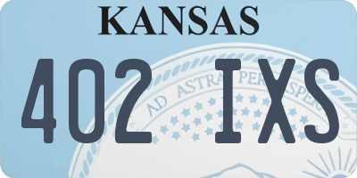 KS license plate 402IXS