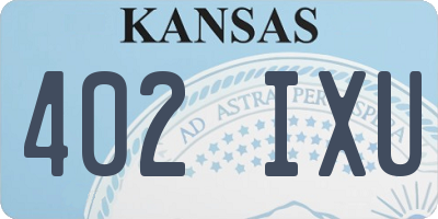 KS license plate 402IXU
