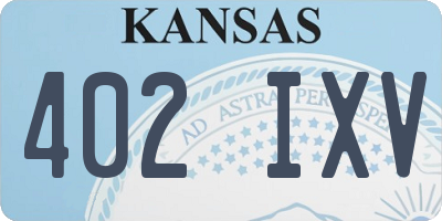 KS license plate 402IXV