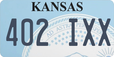 KS license plate 402IXX