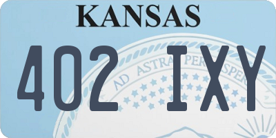 KS license plate 402IXY