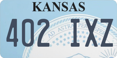 KS license plate 402IXZ