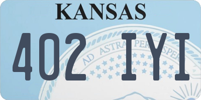 KS license plate 402IYI