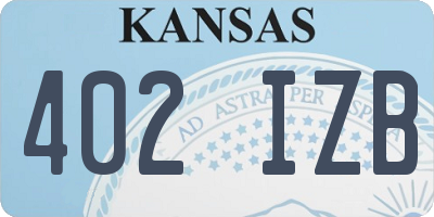 KS license plate 402IZB