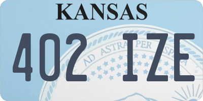 KS license plate 402IZE