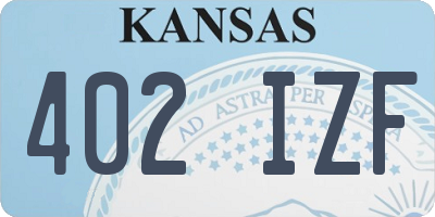 KS license plate 402IZF