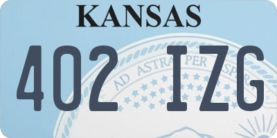 KS license plate 402IZG