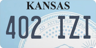 KS license plate 402IZI