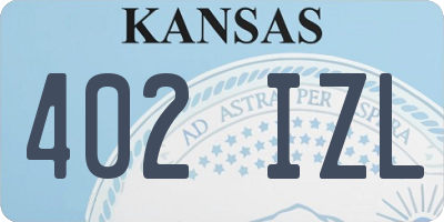 KS license plate 402IZL