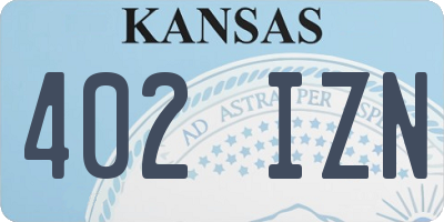 KS license plate 402IZN