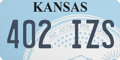 KS license plate 402IZS