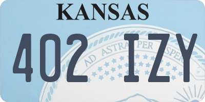 KS license plate 402IZY