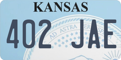 KS license plate 402JAE