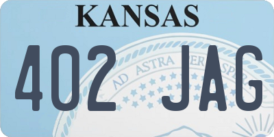 KS license plate 402JAG