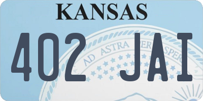 KS license plate 402JAI